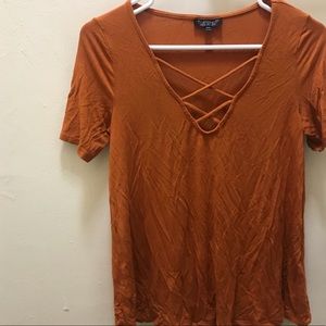 💜 TOPSHOP CROSS TOP